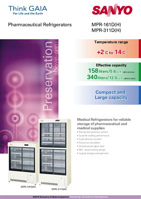 Sanyo Refrigerator Product Support ManualsOnline.com