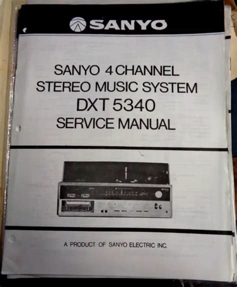 Sanyo dxt 5340a music system repair manual. - Kawasaki khd600a khs750a manuale di servizio tagliasiepi.