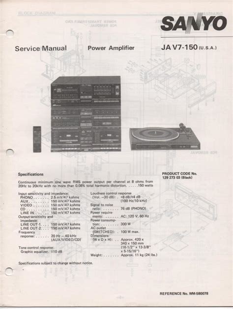Sanyo ja 166 power amplifier service manual. - Manethós, die origines unserer geschichte und chronologie.