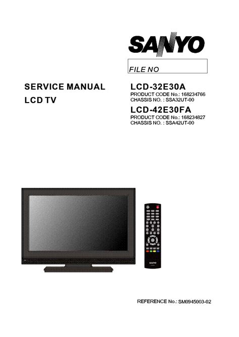 Sanyo lcd 32e30a lcd 42e30fa lcd tv service manual. - 96 wave runner iii owners manual.
