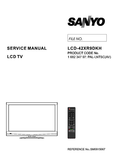 Sanyo lcd 42xr9dkh lcd tv service manual. - The pensar la herencia - 2b.