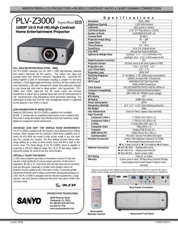 Sanyo plv z3000 multimedia projector service manual. - 1965 manuale di manutenzione cherosee piper.