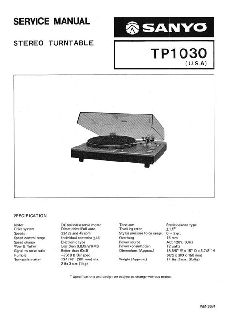 Sanyo tp 1030 turntable service repair manual. - 1999 chevy s10 haynes manual 24071.