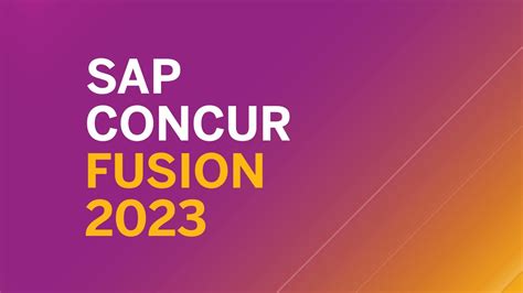 Sap Concur Fusion 2023