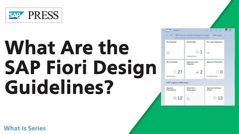 Sap fiori guidelines. Explore the SAP Design System guidelines for various platfo...