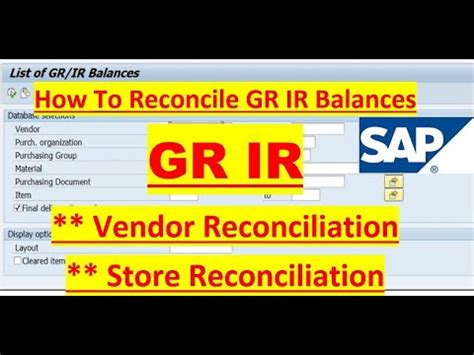 Sap manual clearing gr ir reconcilation. - Chemistry ch 15 study guide solutions.
