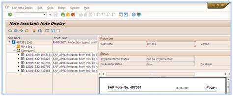 Sap oss notes. Things To Know About Sap oss notes. 