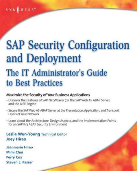 Sap security configuration and deployment the it administrators guide to best practices. - Manual general ledger journal template excel.