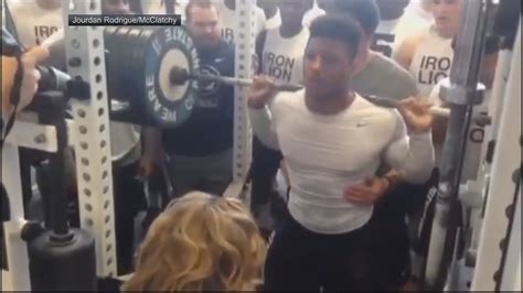 Saquon Barkley posted a video of a recent workout that shows him squatting 585 pounds. The NFL also shared the video on its official account, referring to Barkley as “SaQuads.”. We know it’s Friday and everyone is prepping for a really long Fourth of July party. But watching this video might put you in the mood to head to the weight room.. 