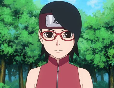 When he had on his clothes, he did a single seal and disappeared in a flash of blinding light, appearing in his office in a puff of smoke just as Sarada stepped inside. He looked over at her, his cock still hard and causing a bulge in his pants. Sarada's eyes slowly looked down to his cock and her face turned red.