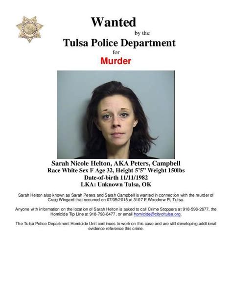 Sarah helton verdict tulsa. Dash Cam Slide: Murder Doubt Tells Tulsa Police How She Ran. Monday, August 10th 2015, 8:21 pm. By: ... 