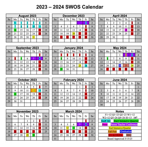 Sarasota School Calendar 2324