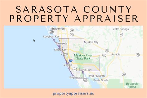 Sarasota county property appraiser. Sarasota County Property Appraiser (South County) Address: 4000 S. Tamiami Trail, Venice, FL 34293; Phone: (941) 861-8200; Categories: County Buildings; North Port: (Limited Services) Wednesdays Only. 8:30 AM - 4:30 PM 4970 City Hall Blvd., Rm 128A, North Port, FL 34286. Return to full list >> Find Us. 