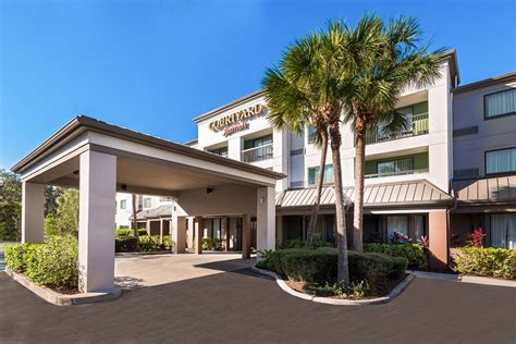 7. 8. 9. Located across the street from the Sarasota Bradenton Airport, the SpringHill Suites hotel in Sarasota offers free shuttle service, WiFi and hot breakfast. . 