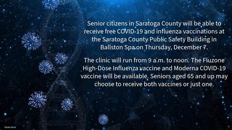 Saratoga County to host vaccine clinic for seniors