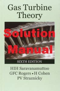 Saravanamuttoo gas turbine theory solutions manual. - Artist management for the music business second edition torrent.