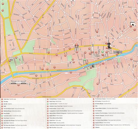 Saraybosna turistik harita