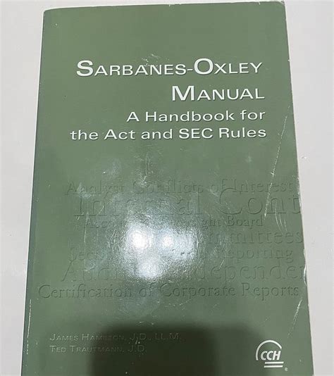 Sarbanes oxley manual a handbook for the act and sec. - A proteção aos animais e o direito.