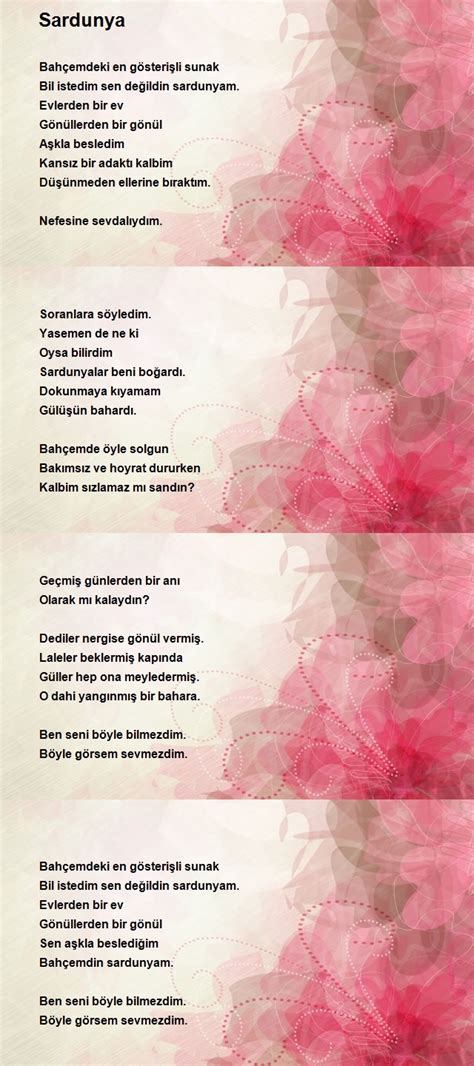 Sardunya şiiri