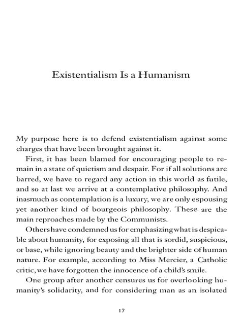 Sartre existentialism is a humanism sparknotes hamlet