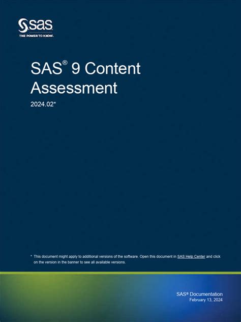 Sas 9 content assessment download.  Not all SAS Content Assessment appli...