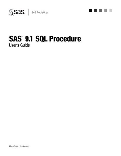 Sas 91 sql procedure users guide. - Seismic velocity modeling 2012 5 installation guide.
