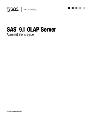 Sas olap server administrators guide release 81. - Joseph prince finding your life partner cd album.
