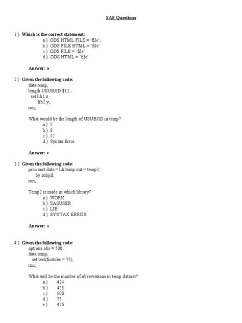 Sas questions for practice.  Let&rsquo;s get started.  2 days ago · D...
