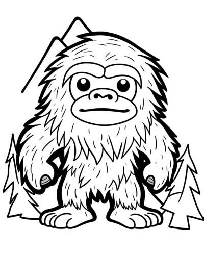 Sasquatch Coloring Pages