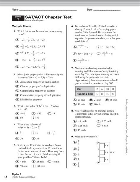 Sat Act Chapter Test Answers Chapter 6