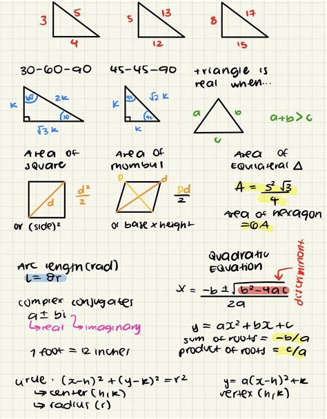 Sat Geometry Cheat Sheet