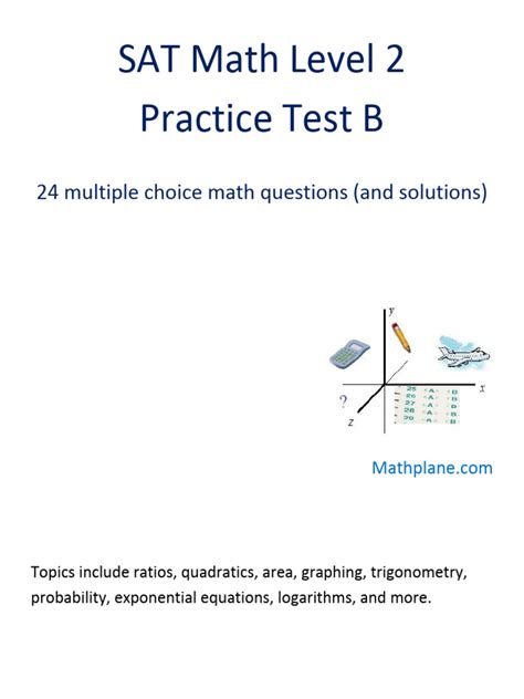 Sat Math Level 2 Practice Test Pdf