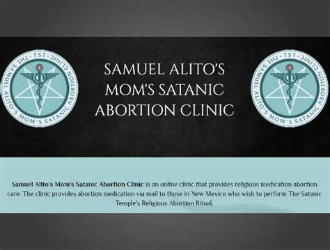 Satanic Temple Opens Abortion Clinic Named “The Samuel Alito’s Mom’s …