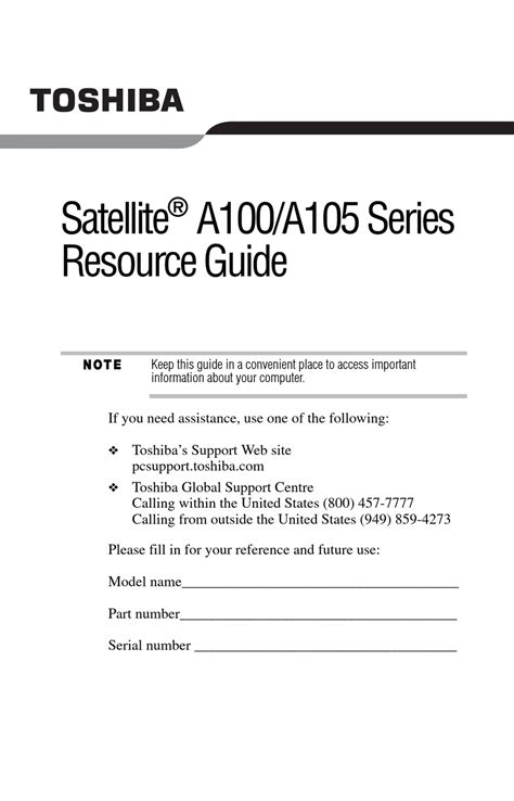 Satellite a100 a105 series user guide toshiba support. - Live by the sun love by the moon origin.
