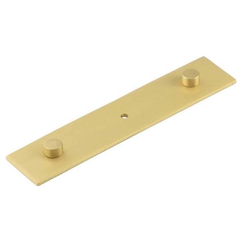 Satin Brass Fanshaw Backplate for Cupboard Knobs