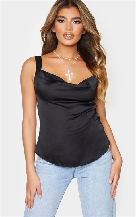 Satin Cowl Neck Tops & Shirts for Women for sale eBay