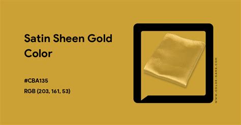 Satin Sheen Gold Color Codes