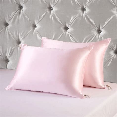 Satin pillow cases. Bedsure Satin Pillowcase Standard Set of 2 - Pure White Silky, for Hair and Skin 20x26 Inches, Pillow Covers with Envelope Closure, Similar to Silk Pillow Cases, Gifts for Women Men $9.99 Add to Cart 