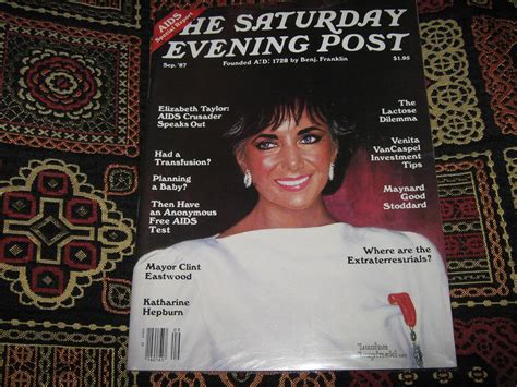 Saturday evening post magazine elizabeth taylor aids crusader clint eastwood katherine hepburn. - El perfume (la dolce vita series).