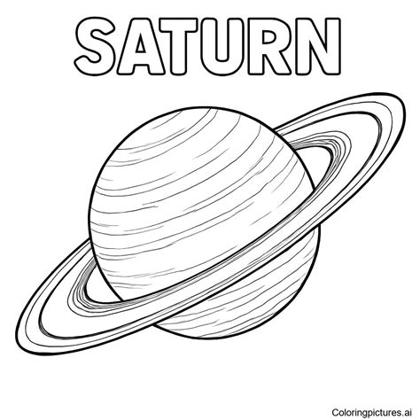 Saturn Coloring Shee