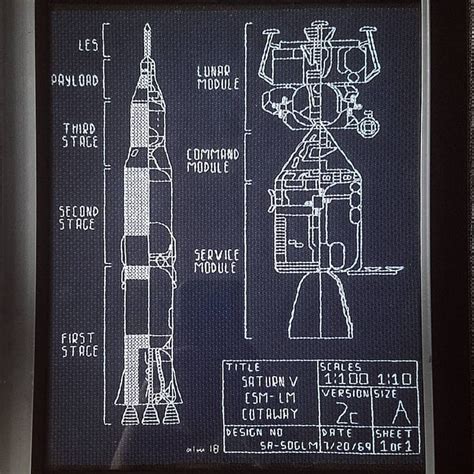 Saturn V Blueprint - Etsy