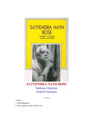 Satyendra nath bose contribution to mathematics pdf