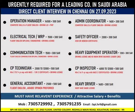 Saudi arabia job vacancy 2023. .  ...