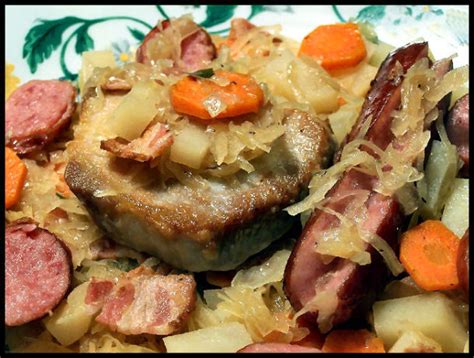 Sauerkraut Smothered With Pork Chops and Sausage