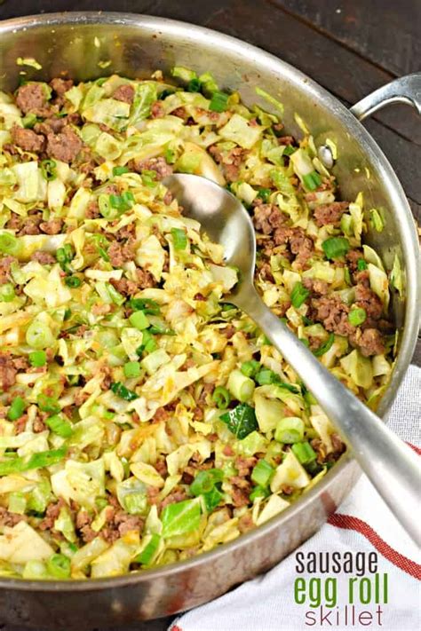 Sausage Egg Roll Skillet - Shugary Sweets