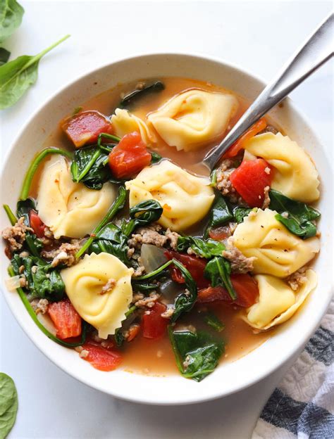 Sausage tortellini spinach soup. Things To Know About Sausage tortellini spinach soup. 