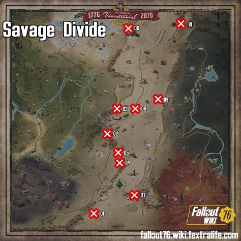 Welcome back to some more Fallout 76. Today I will show you where you can find the Savage divide map 10 treasure. This is located at the top right hand side .... 