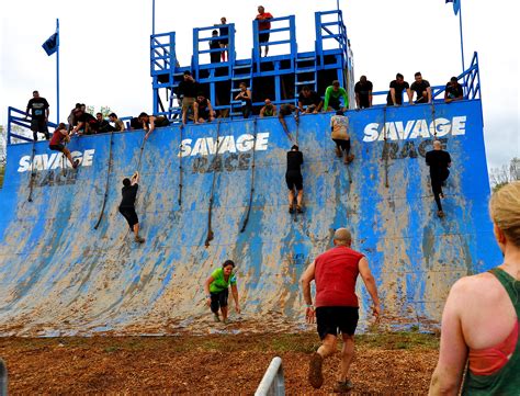Savage race. Savage Race (5-7 miles) and Savage Blitz (3+ miles) are intense obstacle runs with 20-30 world class obstaces, mud, fire, and barbed wire. Completion requires teamwork, courage, and the will to push your … 
