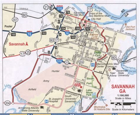 Savannah Street Map
