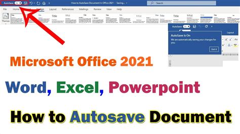 Save MS Word 2021 2024